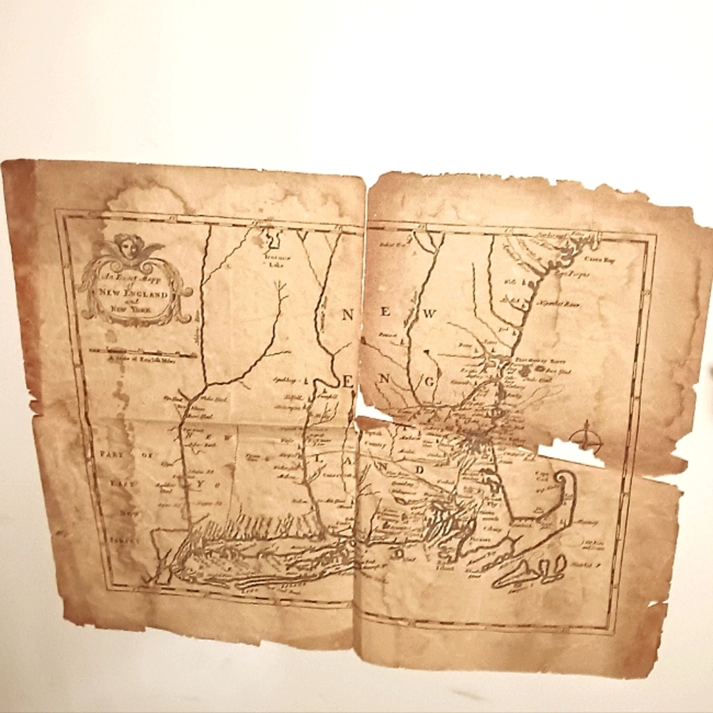 1700s Exact Mapp Of New England & New York